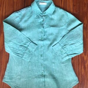 Linen classic blouse